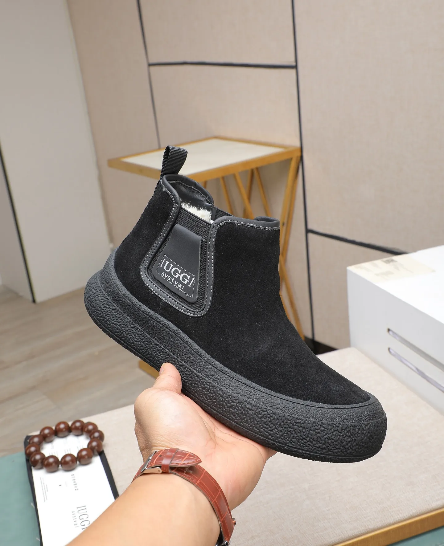 Men's shoes 💰580 IUGGI new retro presbyopia men's shoes, casual and versatile, full of high-end sense, fashionable, luxury and personalized style, joint model, retro presbyopia factor, full of handsome style, first layer suede cowhide, lining wool, rubber outsole, light and non-slip size: 39-44